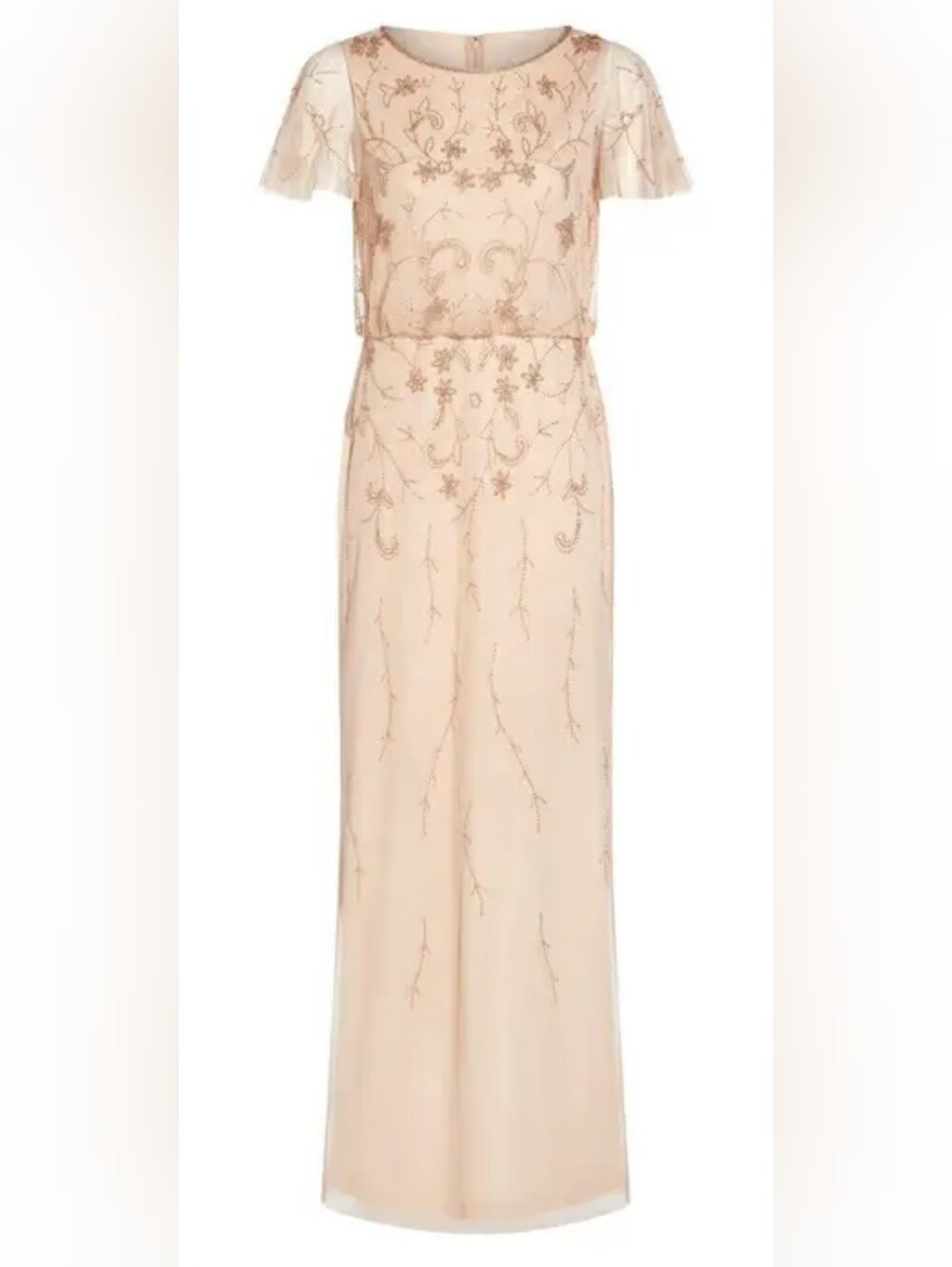 NWOT! Fall Boho Papell Studio Anthro Formal Women's Beaded Maxi Dress Small/4 - Picture 1 of 17